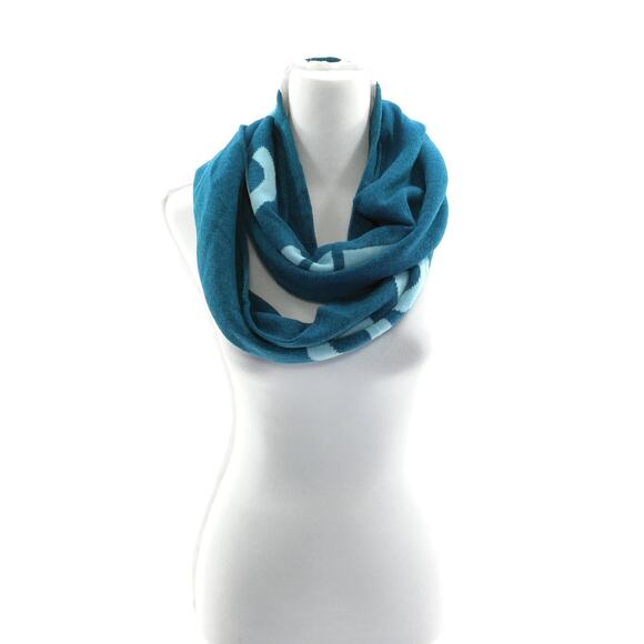 Life is Good Teel Green Tasseled Rectangle Scarf - Picture 1 of 8